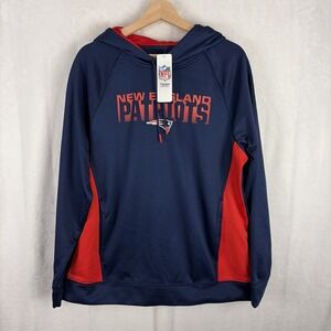 New England Patriots‎ NFL Team Pullover Hoodie Navy Blue Size Large NWT